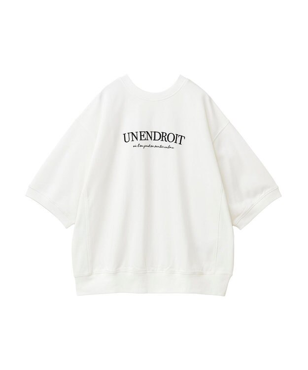 Green Parks ７分袖ロゴミニ裏毛トレＴＥＥ Off White