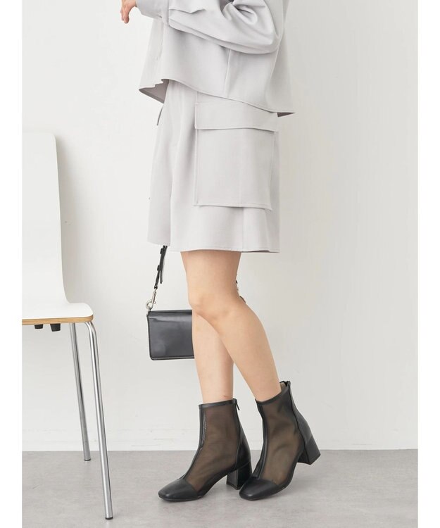 earth music&ecology デザインポケットショートパンツ Light Gray