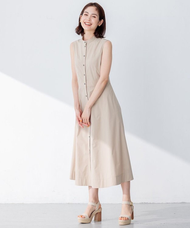 組曲 S 【速乾・撥水】ハイカウントタフタ ワンピース ベージュ系