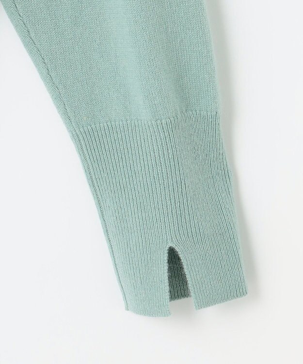 J.PRESS LADIES 【洗える】CASHMERE BLEND クルーネック ニット ライトグリーン系