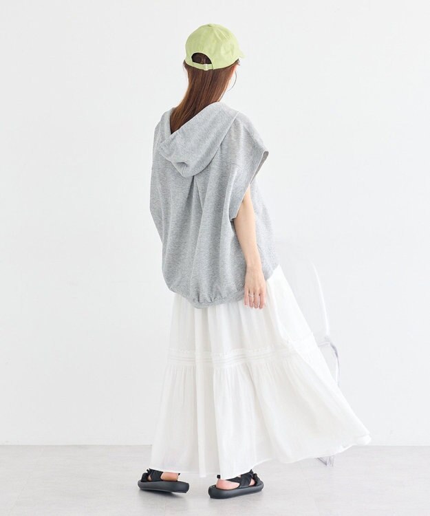 earth music&ecology シアーダンボールフーディーベスト Brown