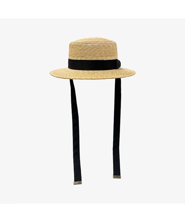 林八百吉商店 un chapeau　紐付きカンカン帽 ナチュラル