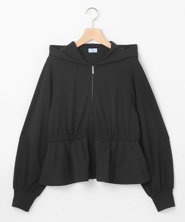 組曲 【WEB限定】ラッシュガード ペプラムパーカー ブラック系