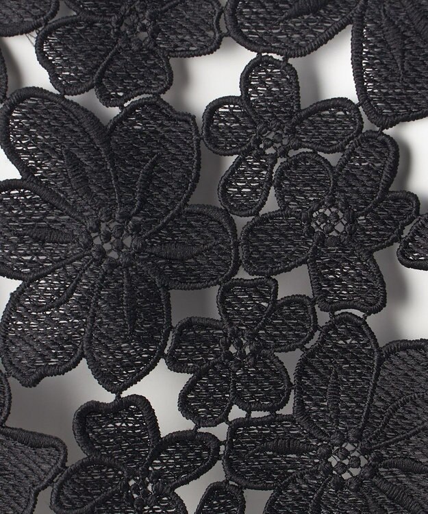 23区 【GOLD LABEL/見上愛さん着用】エンブロイダリーレース ジレ ブラック系