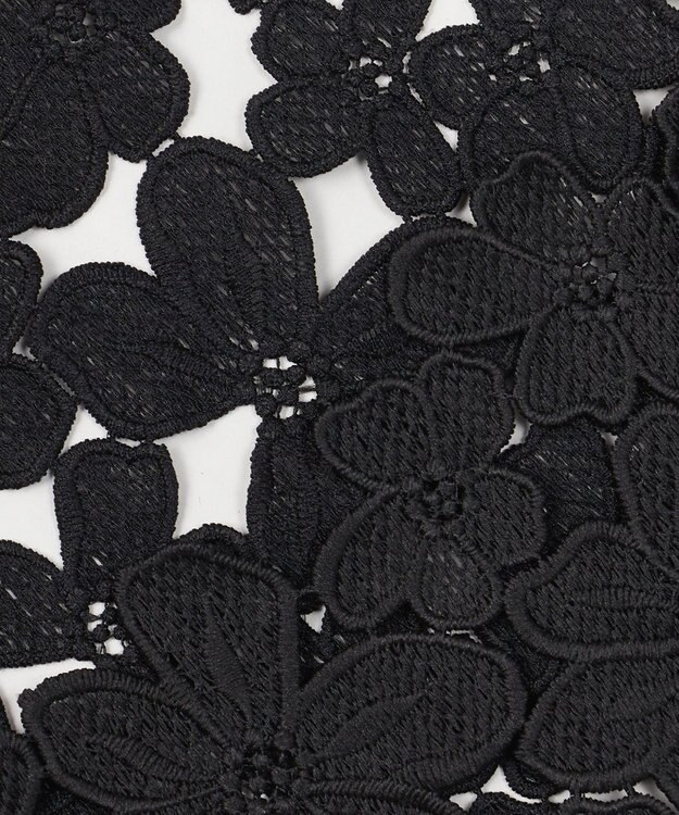 23区 【GOLD LABEL/見上愛さん着用】エンブロイダリーレース ジレ ブラック系