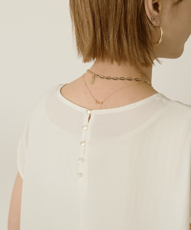 AMERICAN HOLIC ペプラムノースリーブブラウス【WEB限定カラー有り】 Off White