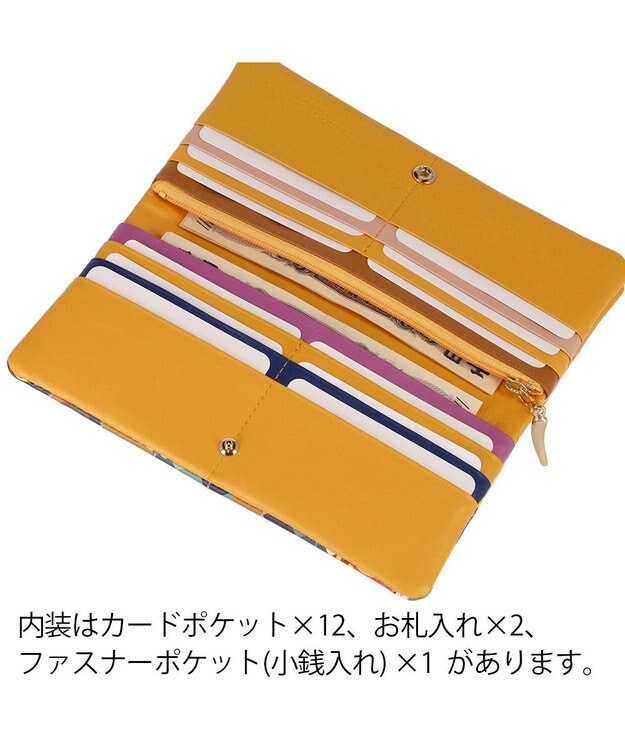 tsumori chisato CARRY カラフルランドスケープ かぶせ 長財布 イエロー