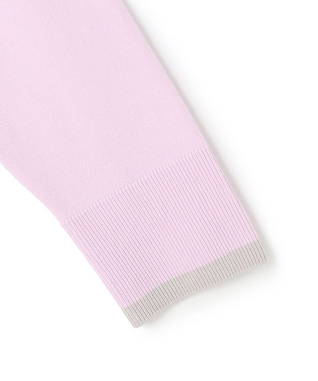 UNFILO マイビューティニット バイカラー カーディガン ライラック×グレージュ