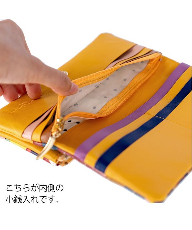 tsumori chisato CARRY カラフルランドスケープ かぶせ 長財布 イエロー