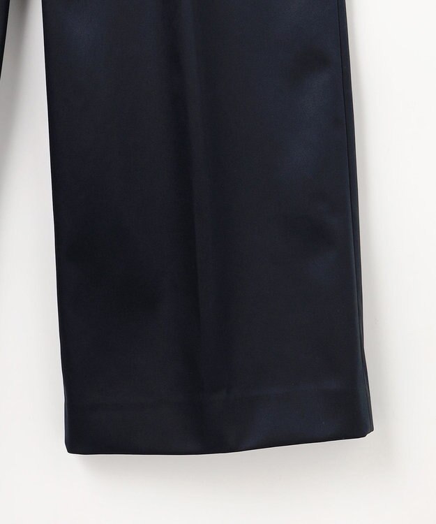 組曲 L バックウォームサテン ドロストワイドパンツ ネイビー系