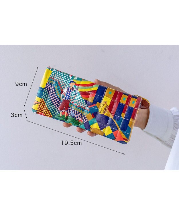 tsumori chisato CARRY カラフルランドスケープ かぶせ 長財布 イエロー