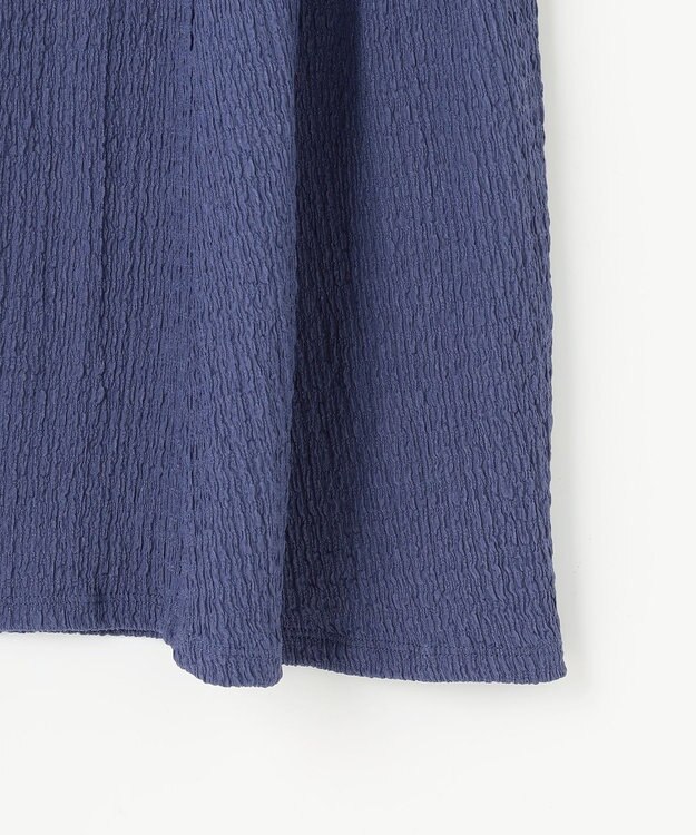 ANY L フクレジャージチュニック ブルー