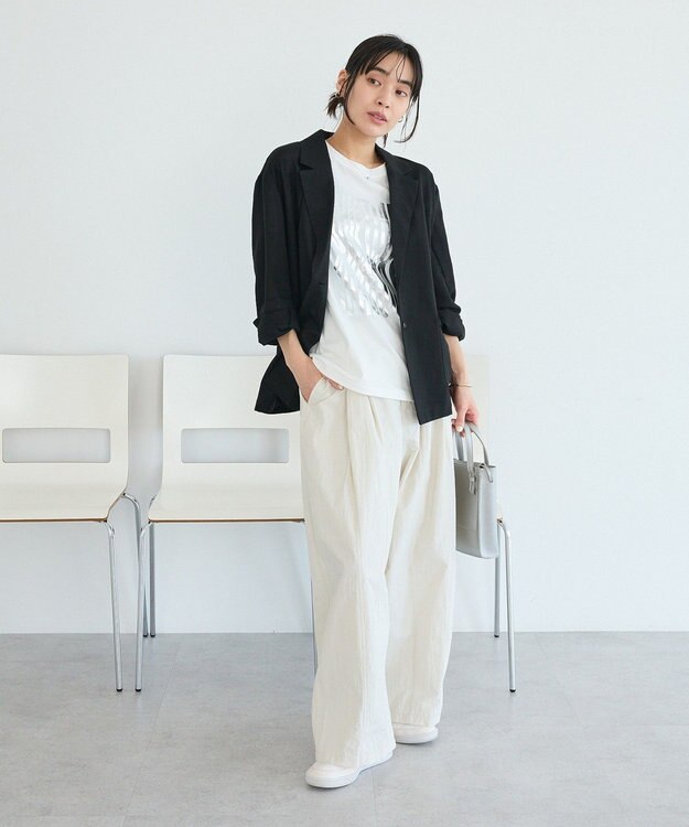 CRAFT STANDARD BOUTIQUE ツイストロゴハーフスリーブTシャツ Off White