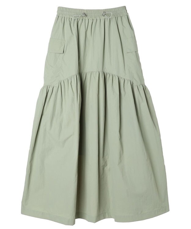 earth music&ecology ドロストテックスカート Light Khaki