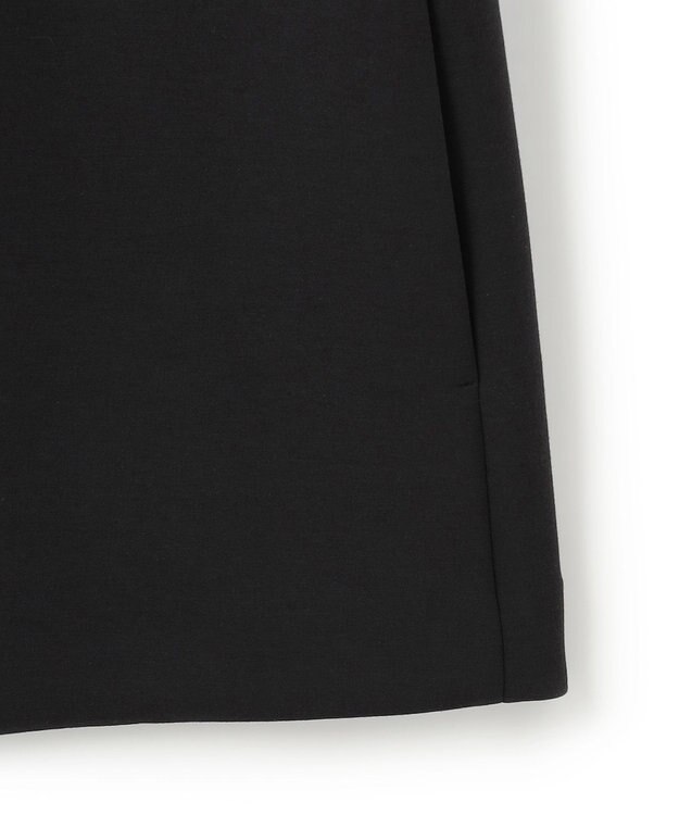 ICB L 【洗える】コンパクトWフェイス ノーカラージャケット ブラック系