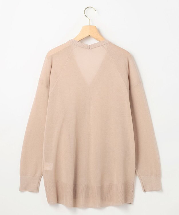 組曲 S 【先行予約】シアーニットVネック カーディガン ベージュ系