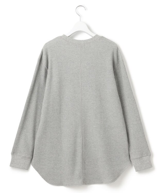 J.PRESS YORK STREET 【WOMEN】サーマルラウンドヘム ロングスリーブTシャツ ライトグレー系