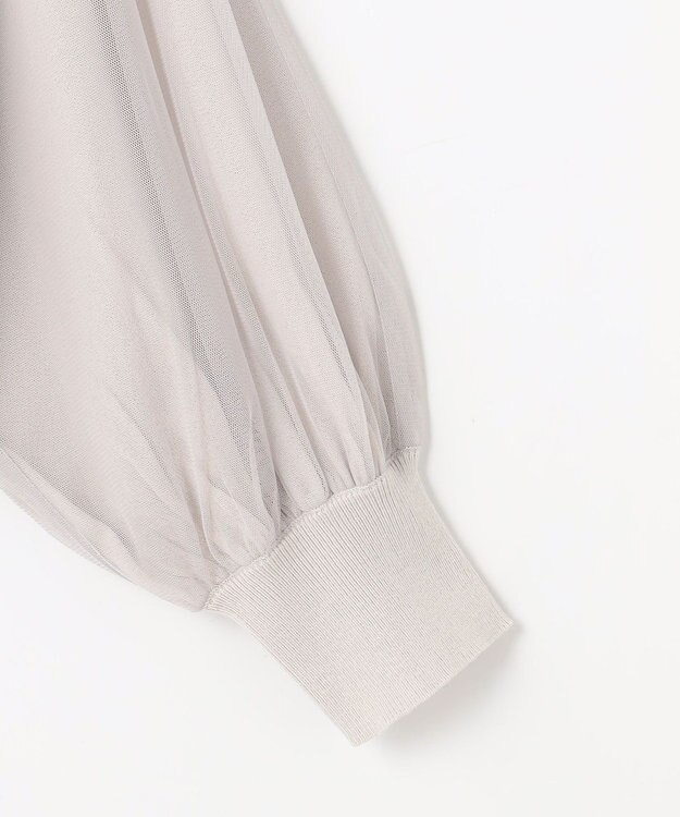 組曲 S 【WEB限定】チュールニット×リバーシブルスカート セット ライトグレー系