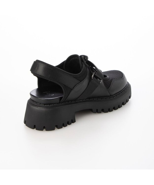 ing <ing>厚底スニーカーサンダル ブラック