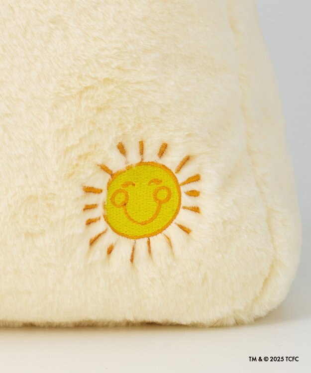 MOONBAT Care Bears(ケアベア) フェイクファーバッグ A4サイズ 手洗い可能 ライトイエロー