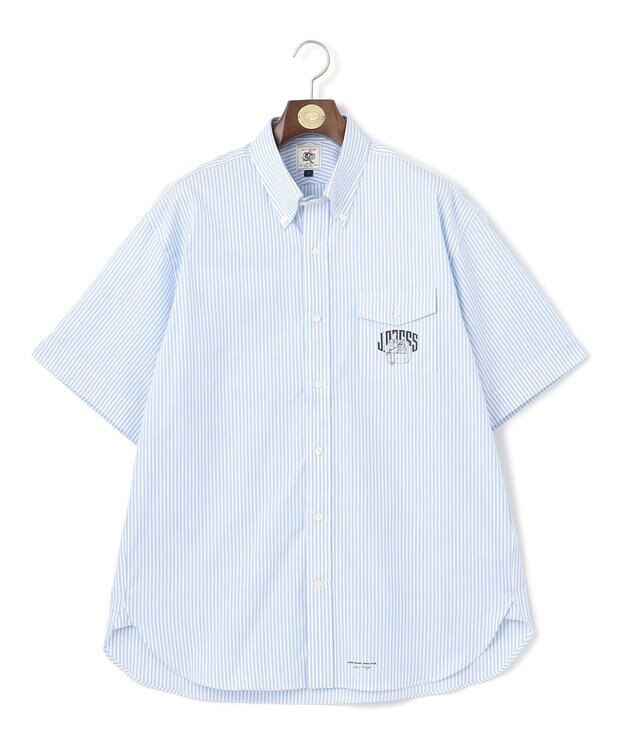 J.PRESS MEN 【AaronChang】【UNISEX】ピンオックス シャツ / バギーフィット サックスブルー系1