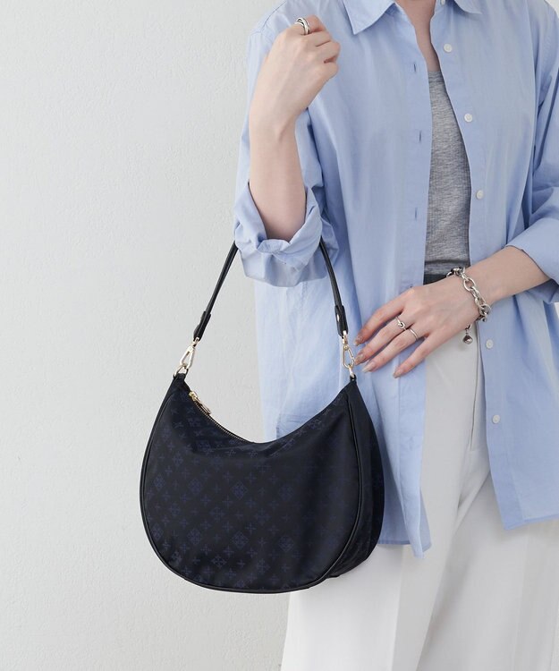 russet 2WAYショルダーバッグ【ナイロンジャガード】(CE-1446) Black/Navy