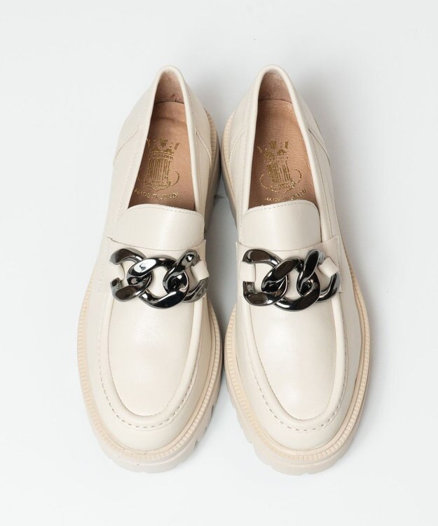 BONTRE 【BONTRE/ボントレ】厚底チェーンローファー アイボリー