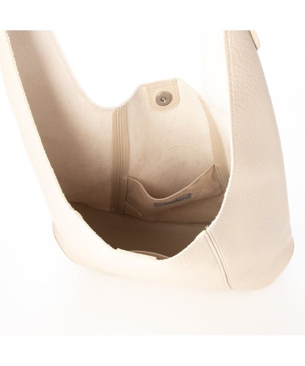 UNBILLION カシュカシュ cachecache / 厚手合皮ホーボーバッグ ベージュ