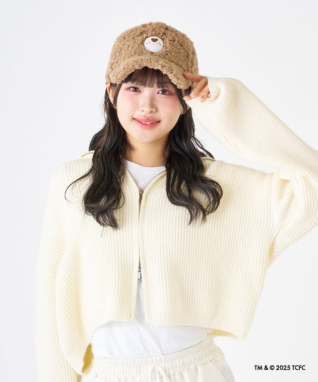 MOONBAT Care Bears(ケアベア) ボアキャップ 帽子 手洗い可能 サイズ調整可能 モカブラウン