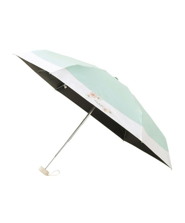 MOONBAT 【WEB限定/一級遮光99.99%】晴雨兼用折りたたみ日傘 ポール&ジョー(PAUL & JOE ACCESSOIRES)クリザンテーム/バイカラー 雨の日OK 遮熱 簡単開閉 UV 晴雨兼用 ミントグリーン