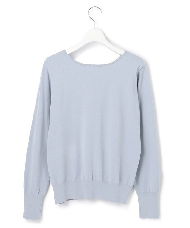 23区 【前後着用可能】ヴィスコースストレッチ カーディガン サックス