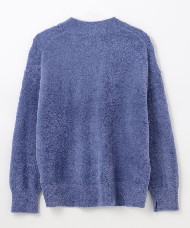 ANY 【洗濯機可】フェザーニットカーディガン ブルー