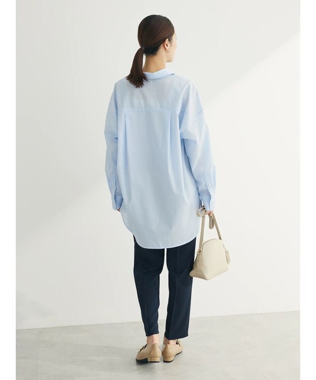 Green Parks イージーケア　ゆったりシャツ Sax