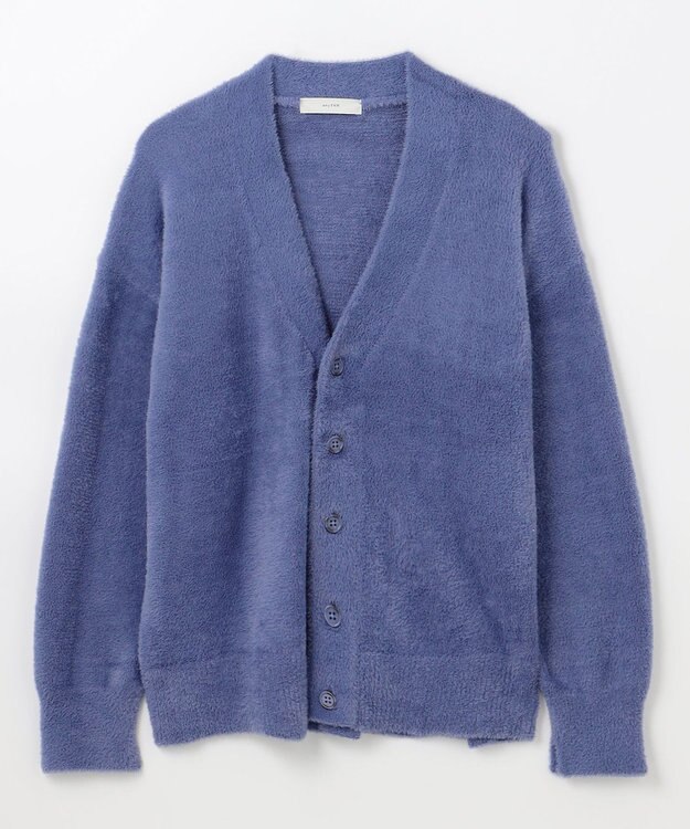 ANY 【洗濯機可】フェザーニットカーディガン ブルー