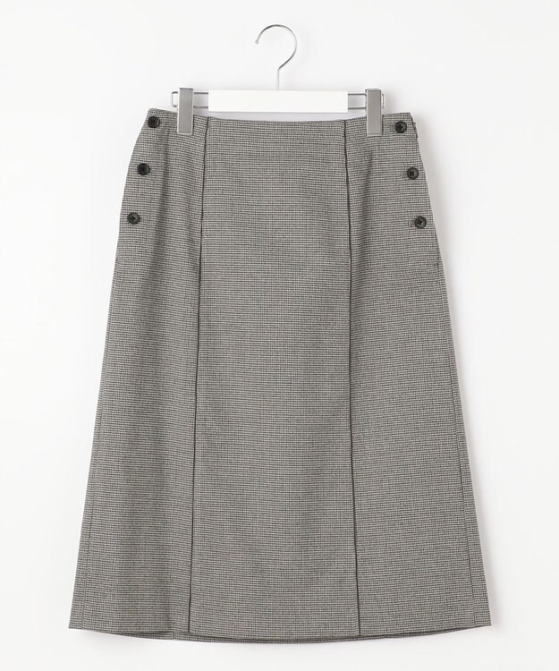 J.PRESS LADIES L 【洗える】Mixツイードチェック スカート ライトグレー系3