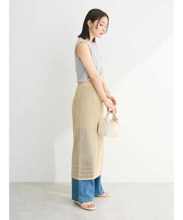 Green Parks ・Ｐｅｔｉｔ　Ｆｌｅｕｒ　メローｓｔリブタンクトップ Light Gray