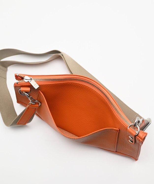 blancle シュリンクレザー クラッチショルダー ORANGE