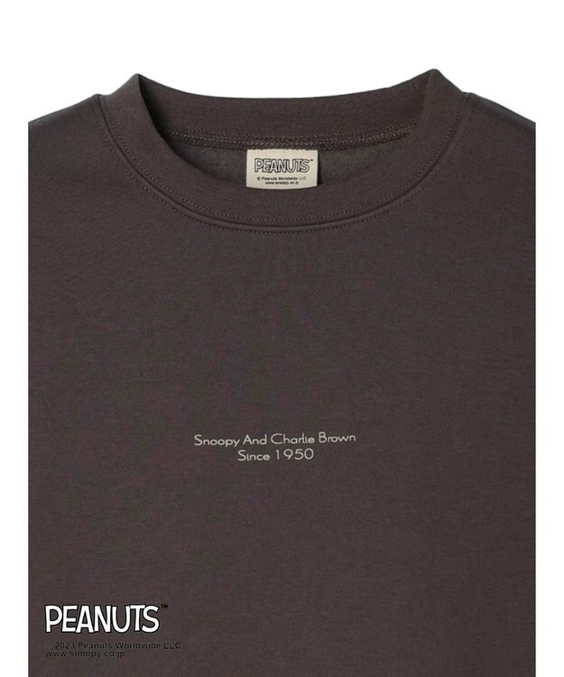 CRAFT STANDARD BOUTIQUE ＰＥＡＮＵＴＳ裏起毛スウェットクルー Charcoal Gray