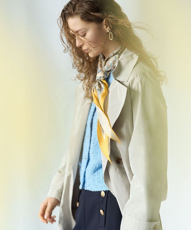 23区 【先行予約】Ericaキャラコ  ペイズリープリント スカーフ アイボリー系