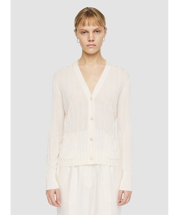 JOSEPH 【洗える】クリスピーレーヨン　カーディガン Ivory