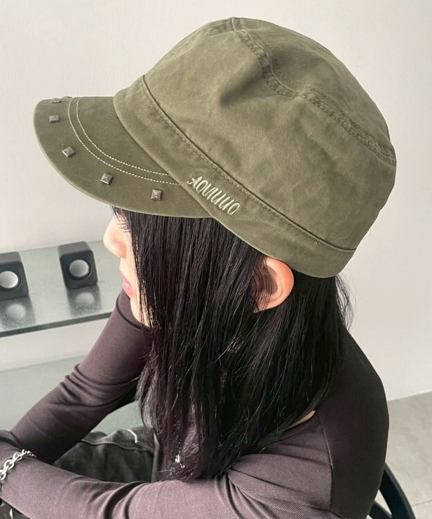 WEGO スタッズワークキャップ カーキ