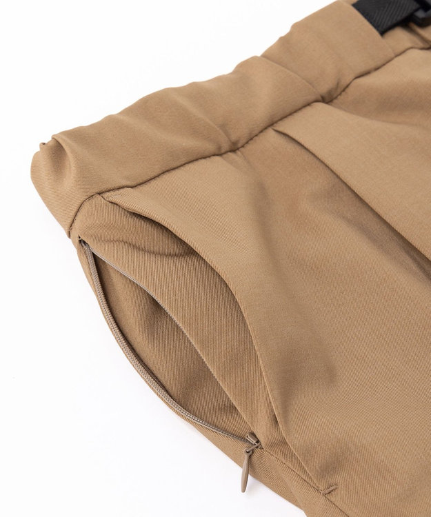 UNFILO MENS ウールライク テーパードパンツ ブラウン