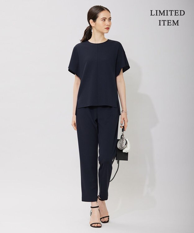 ICB 【WEB限定・洗える】ストレッチアムンゼン セミワイドパンツ ネイビー系