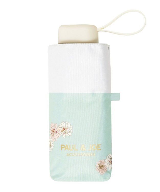 MOONBAT 【WEB限定/一級遮光99.99%】晴雨兼用折りたたみ日傘 ポール&ジョー(PAUL & JOE ACCESSOIRES)クリザンテーム/バイカラー 雨の日OK 遮熱 簡単開閉 UV 晴雨兼用 ミントグリーン