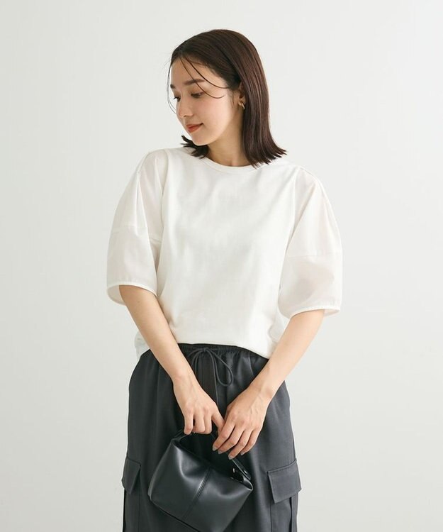 Green Parks ・ＥＬＥＮＣＡＲＥ　ＤＵＥ　バックＺＩＰハイブリットＴ Off White