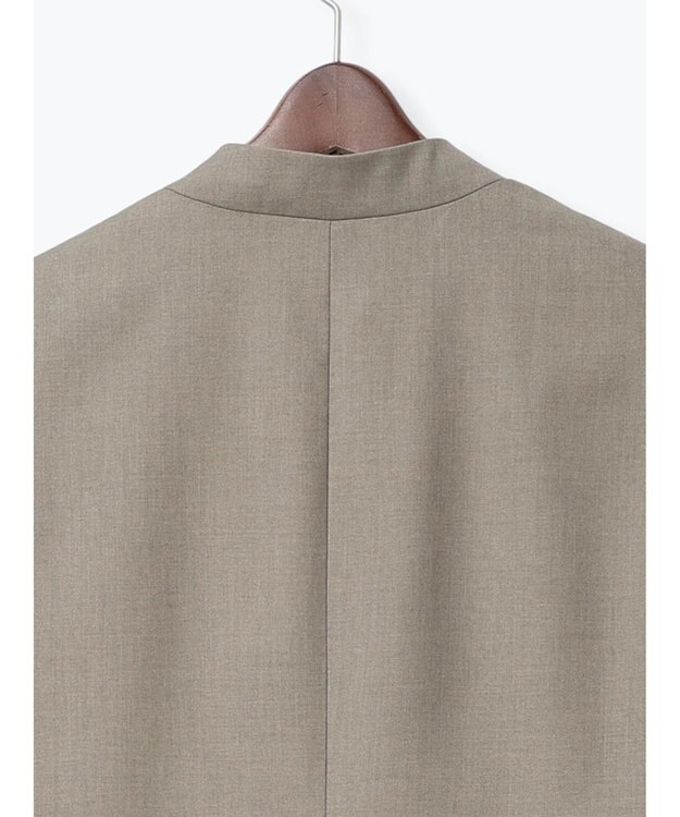 Te chichi ノーカラーダブルブレストジャケット ベージュ