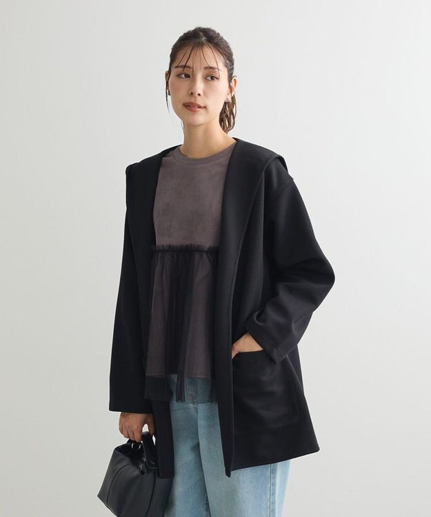 Green Parks ・ｓｗｉｎｇ　ｂｙ　チュールレイヤープルオーバー Charcoal Gray