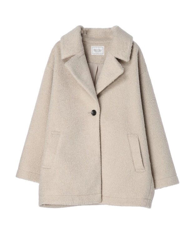 AMERICAN HOLIC シャギーコクーンミディコート Light Beige