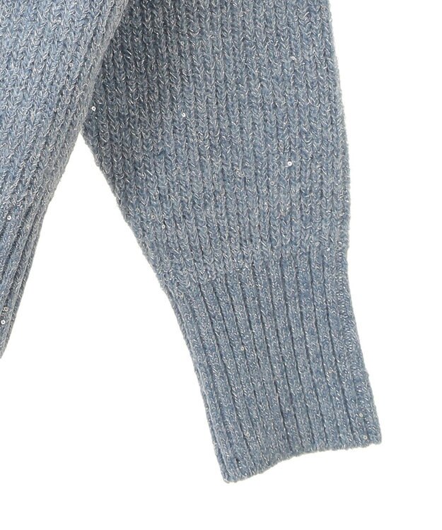 Green Parks ・Ｐｅｔｉｔ　Ｆｌｅｕｒ　ラメ＆スパンコールニット Blue