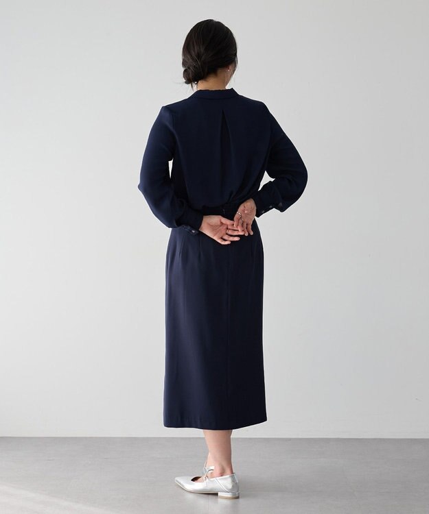 YECCA VECCA サイドベルトナロースカート Navy